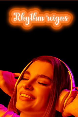 Neon Signs for Music Room - Rhythm Reigns