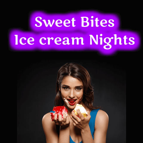 Sweet Bites Icecream Nights - Neon Sign for Iceceram Shops
