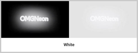 White Neon Signs Color