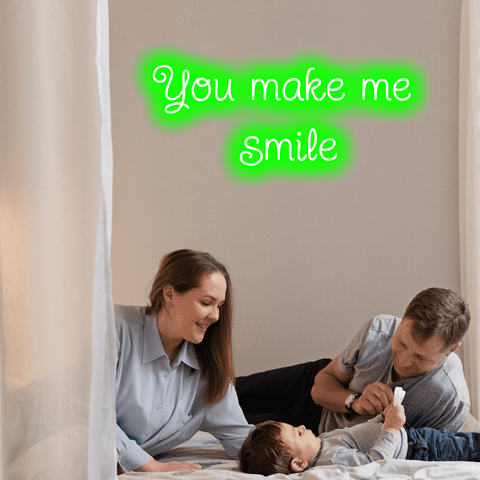 You Make Me Smile - Neon Signs for Kids Room