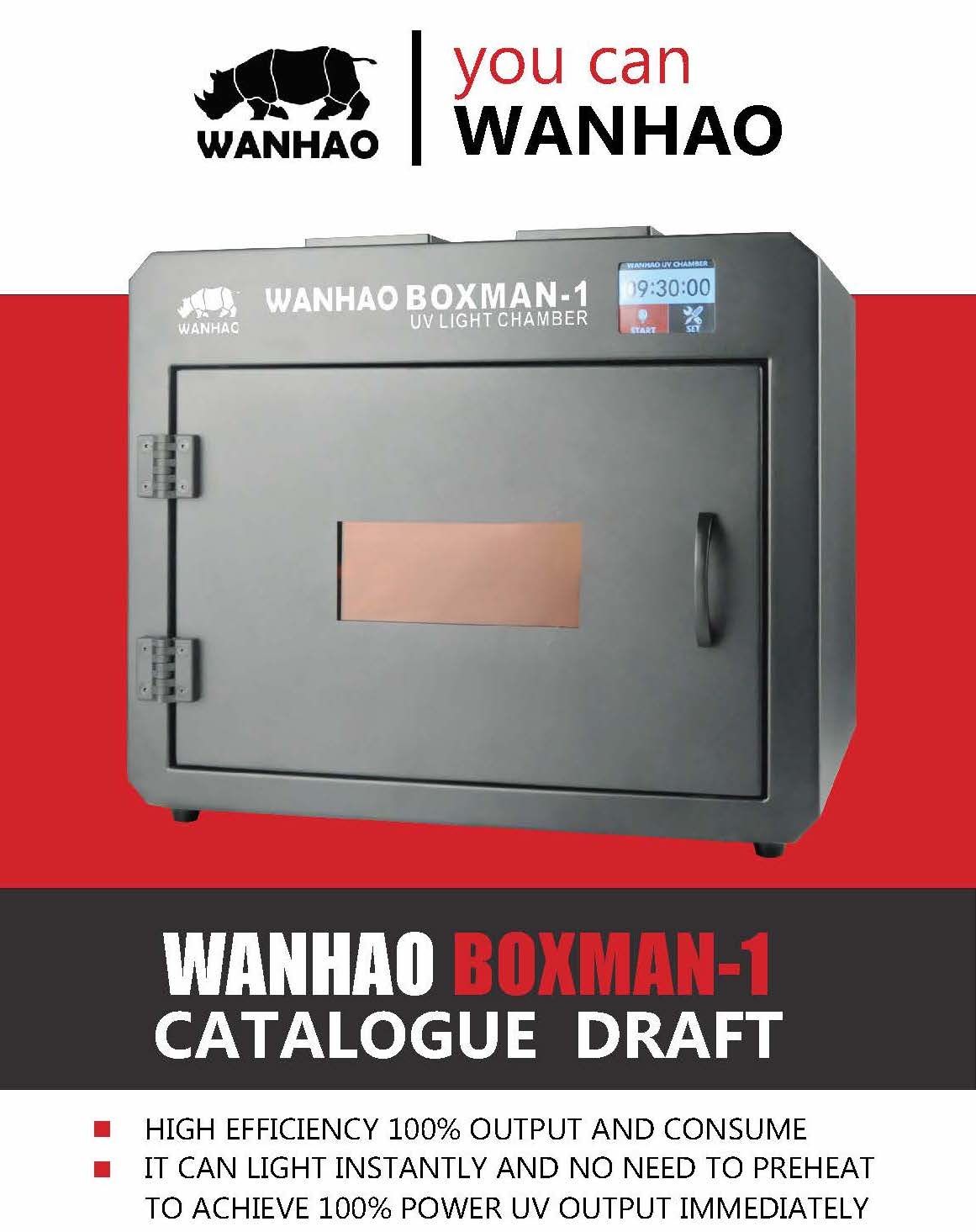 WANHAO BOXMAN - 1 - PROFESSIONAL CURING STATION FOR RESIN PRINTERS