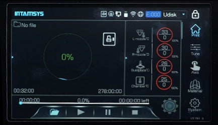 Intamsys 3D printer touch interface