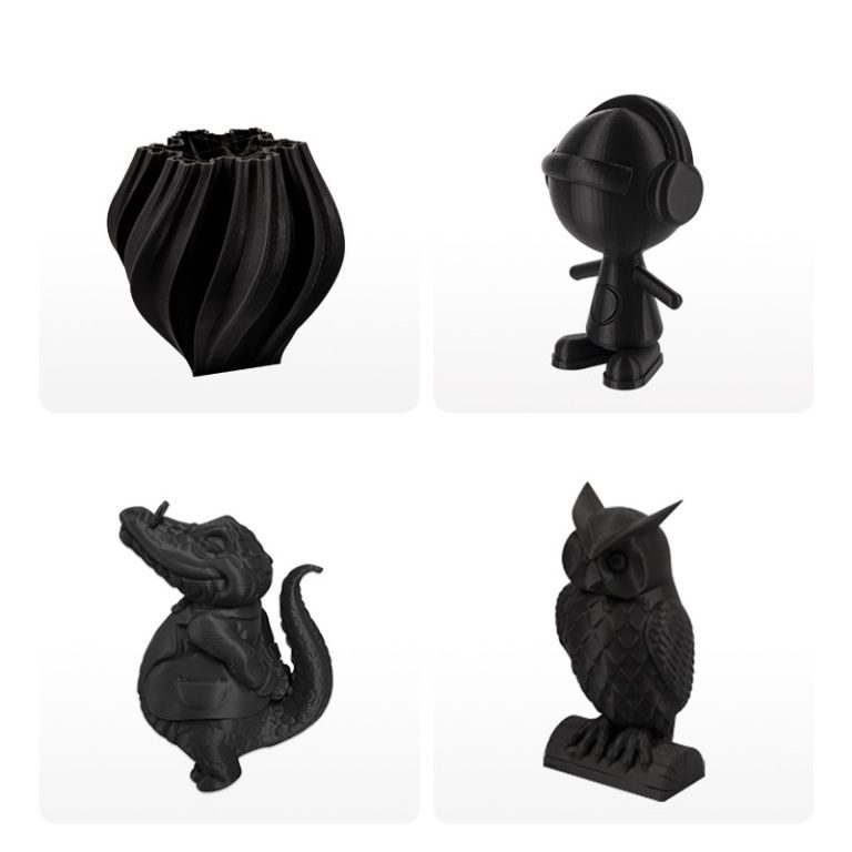 Black 3D Printed Samples