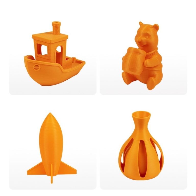 Orange 3D Printed Samples