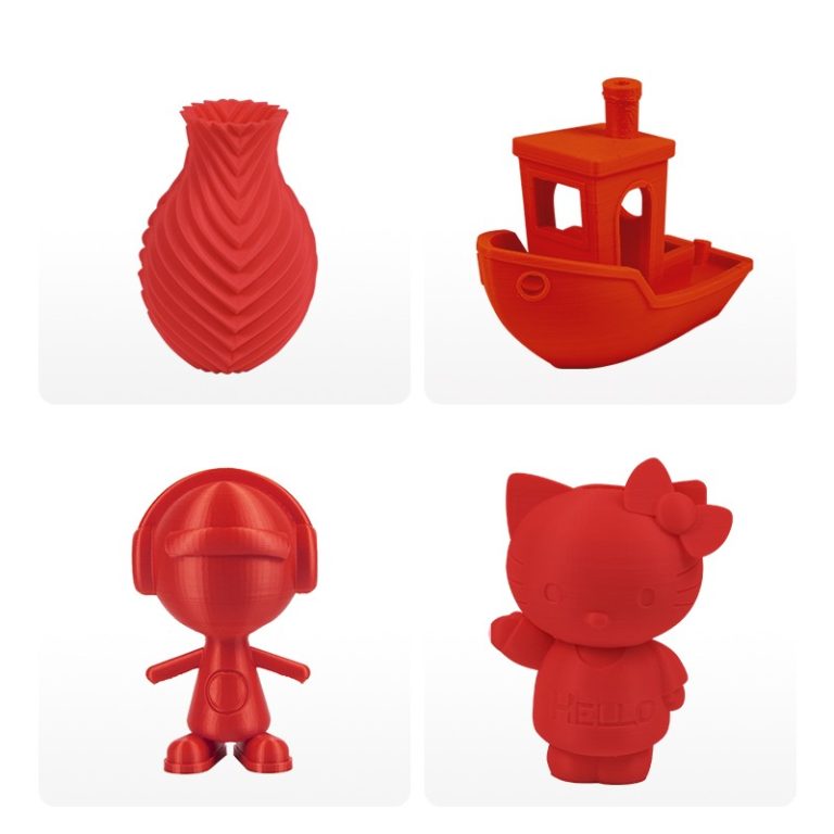 Red 3D Printed Samples
