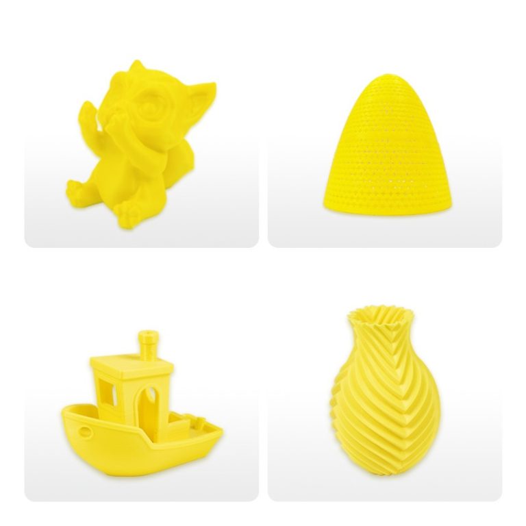 Yellow 3D Printed Samples
