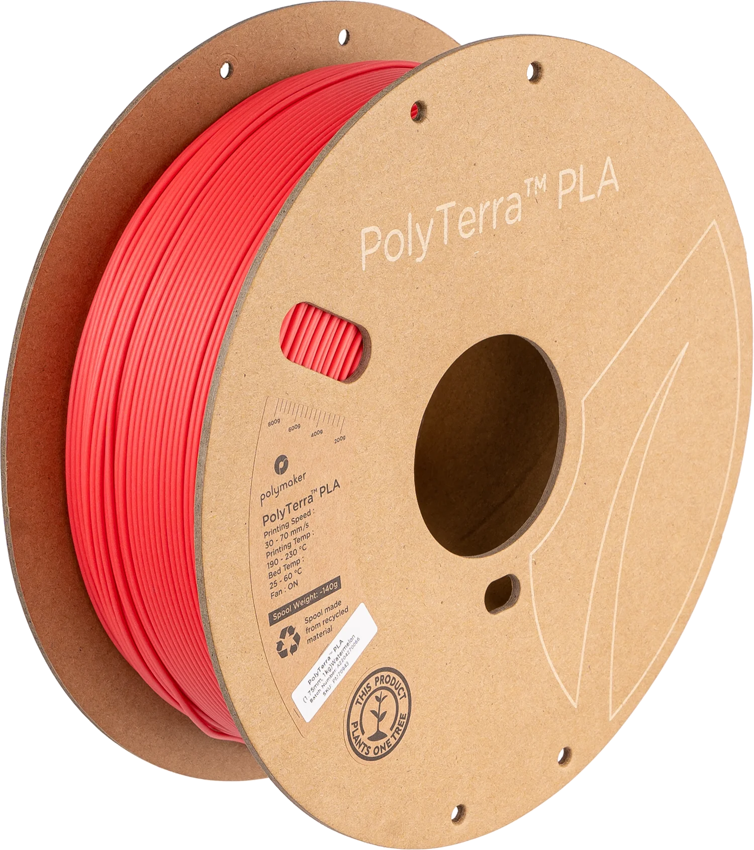 Polymaker PolyTerra PLA - Pastel Watermelon– Ultimate 3D Printing