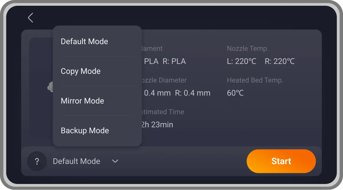 snapmaker J1s Intuitive Touchscreen