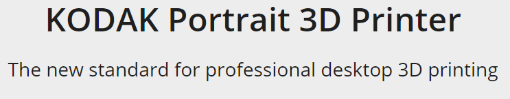 Kodak Portrait Ultimate 3d Printing Store