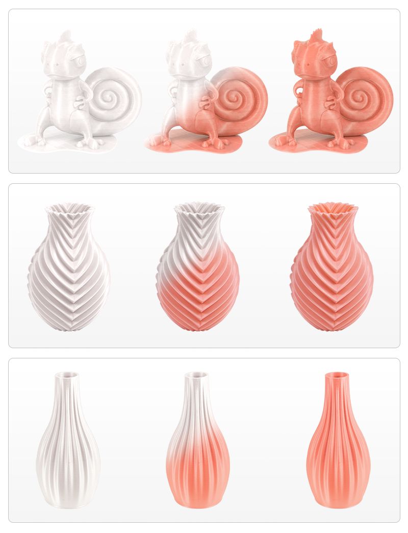 PLA Temperature Color Change 3D Printed Sample