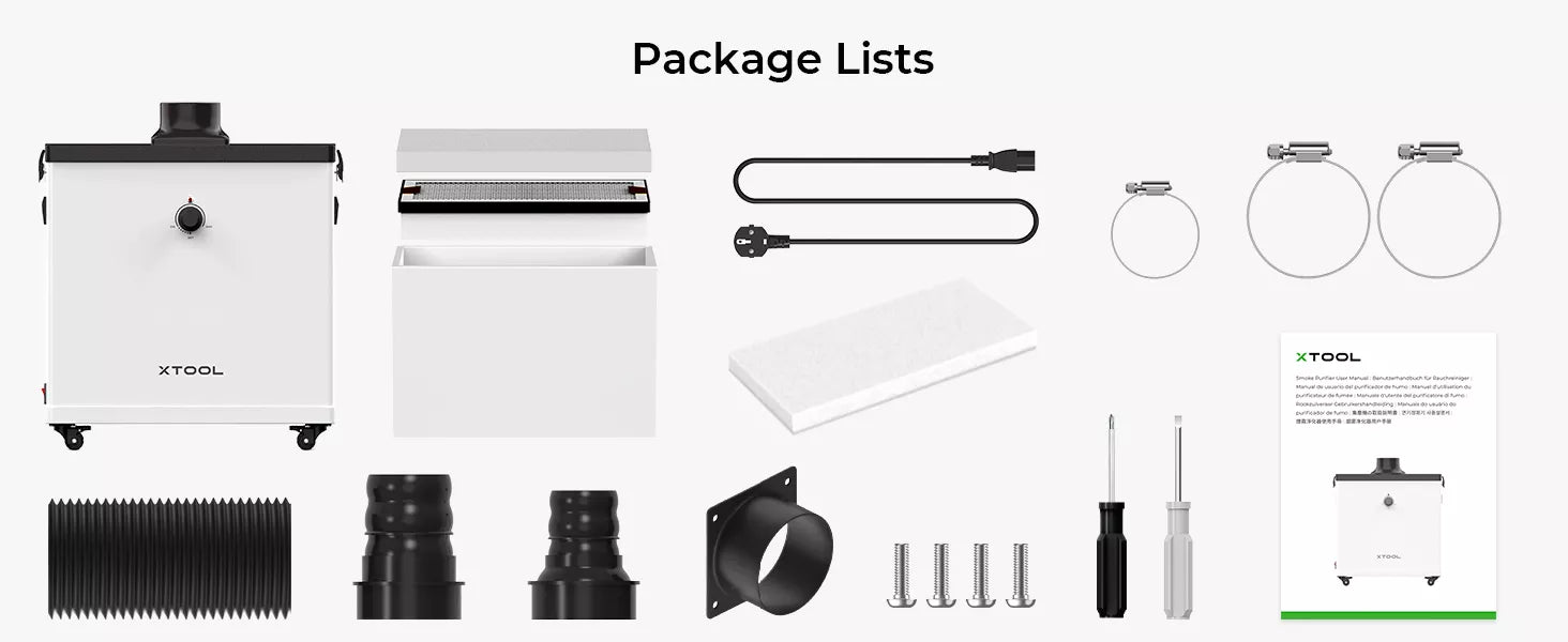 xTool Smoke Purifier Package Contents