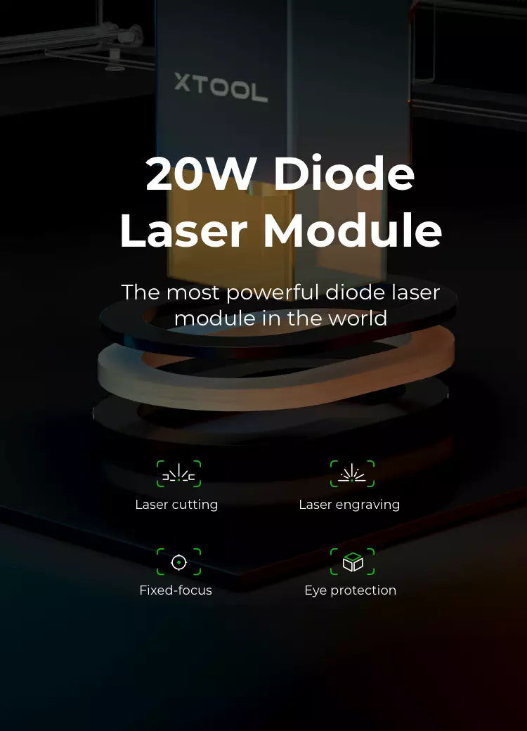 XTOOL MODULO LASER A DIODO 20W PER D1