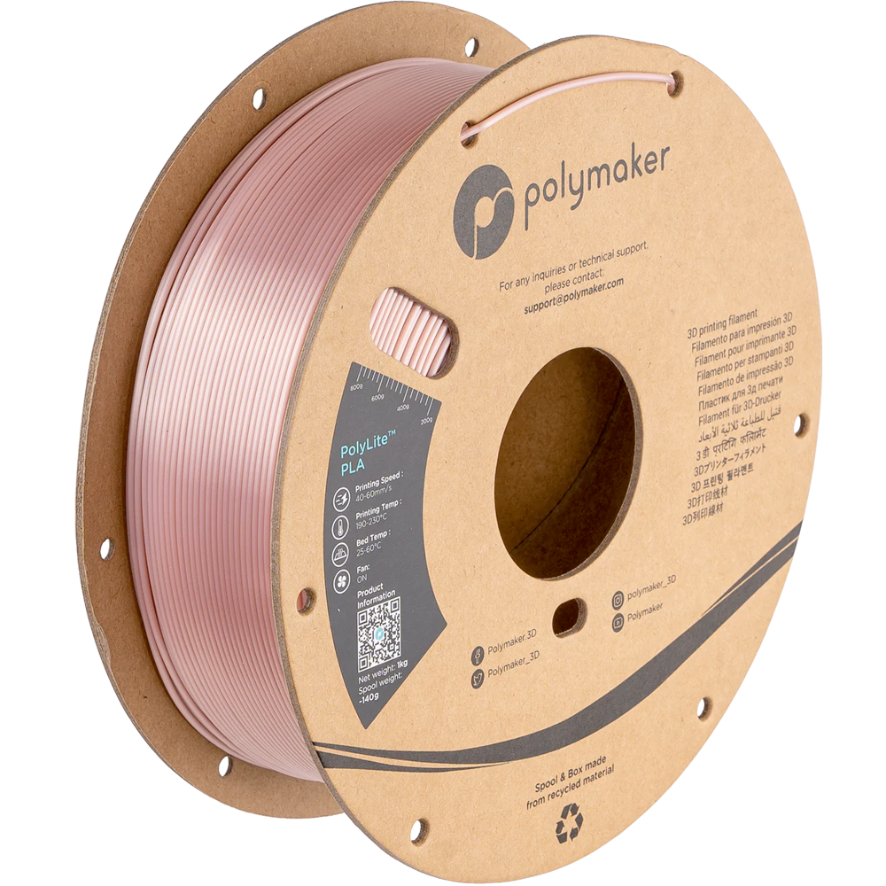 Polymaker PolyLite PLA - Silk Rose Gold– Ultimate 3D Printing Store