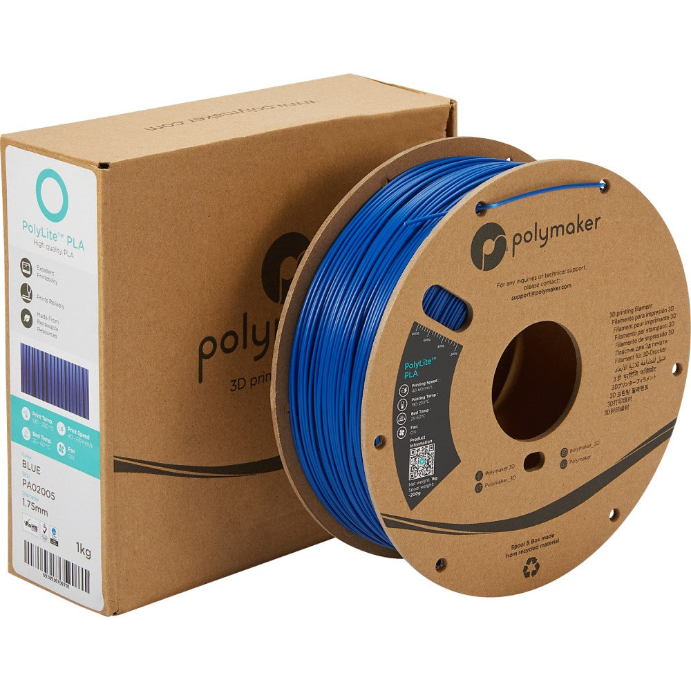Polymaker PolyLite PLA - Blue– Ultimate 3D Printing Store
