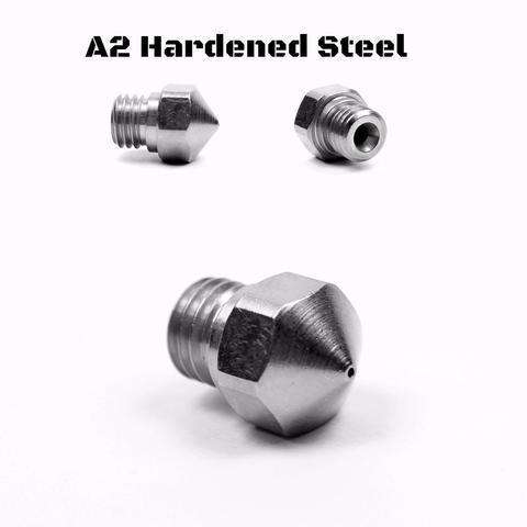 Micro Swiss A2 Hardened Steel Nozzle for MK10 All Metal Hotend– Ultimate 3D  Printing Store