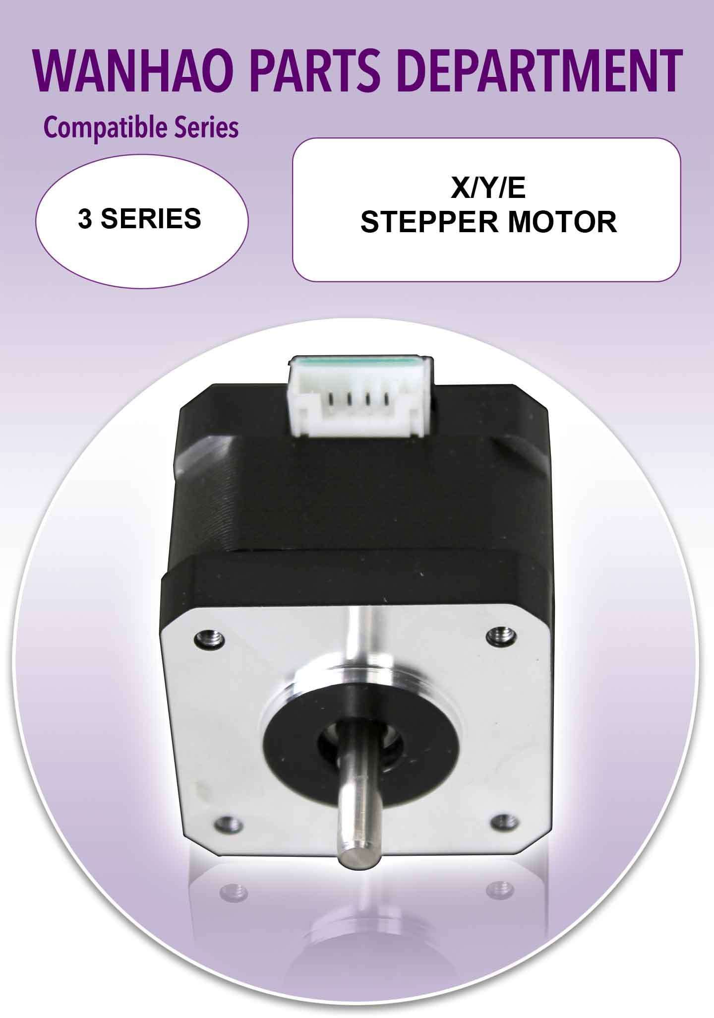 Wanhao X/Y/E Axis Stepper Motor - i3 V2.0/i3 Plus– Ultimate 3D