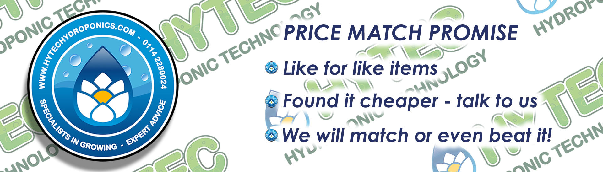 Hydroponics Price Match Promise