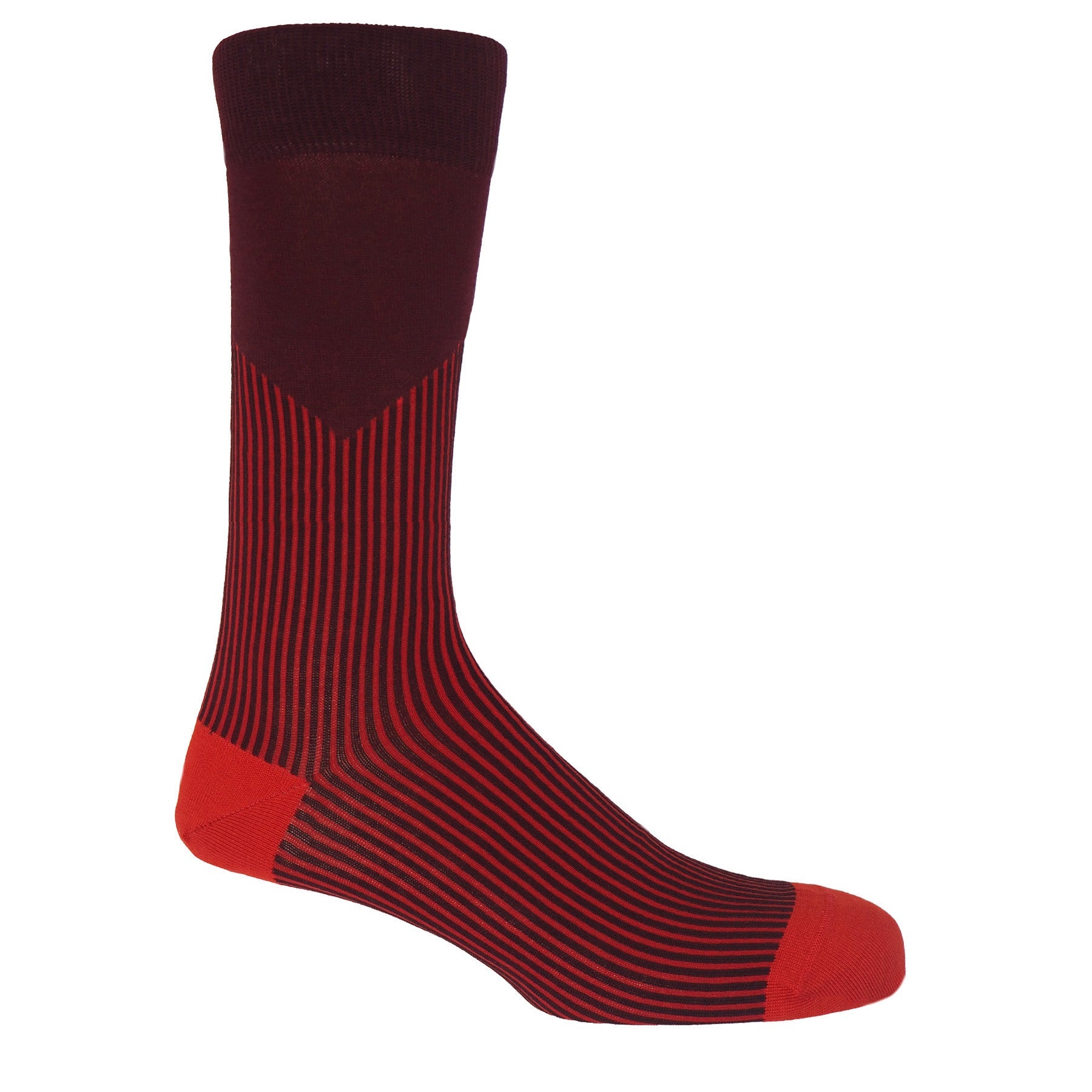 Oxford Stripe Men's Trainer Socks - Scarlet – Peper Harow