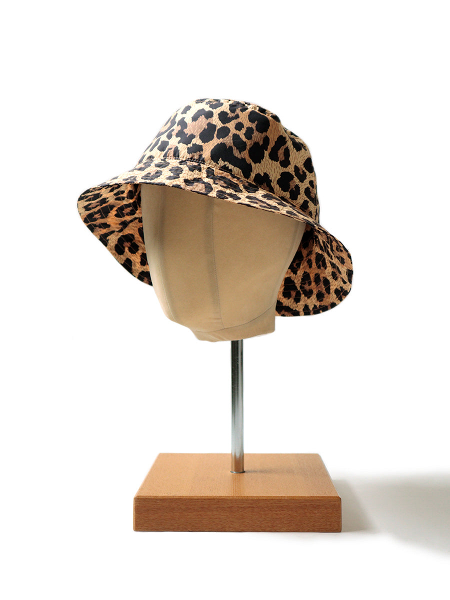 Fast-Dry Taffeta Leopard BUCKET HAT Short Brim