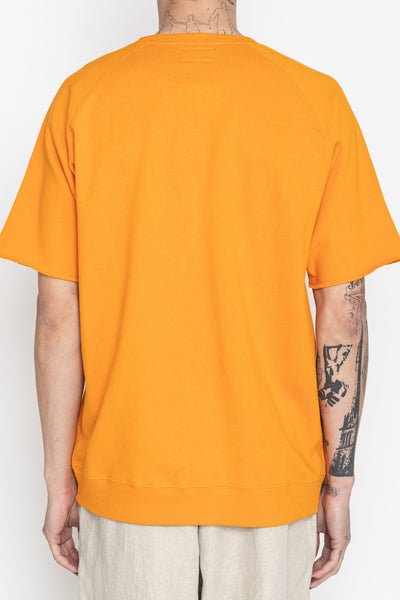Cut-Off Short Sleeve Sweatshirt - Orange