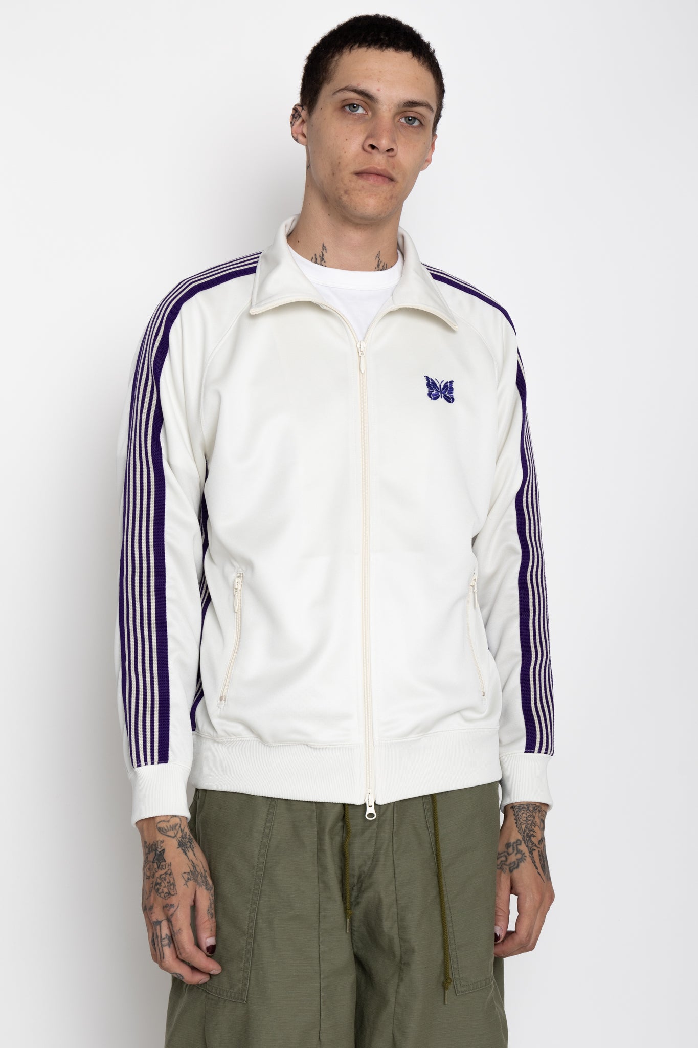 Track Jacket Poly Smooth - Ice White