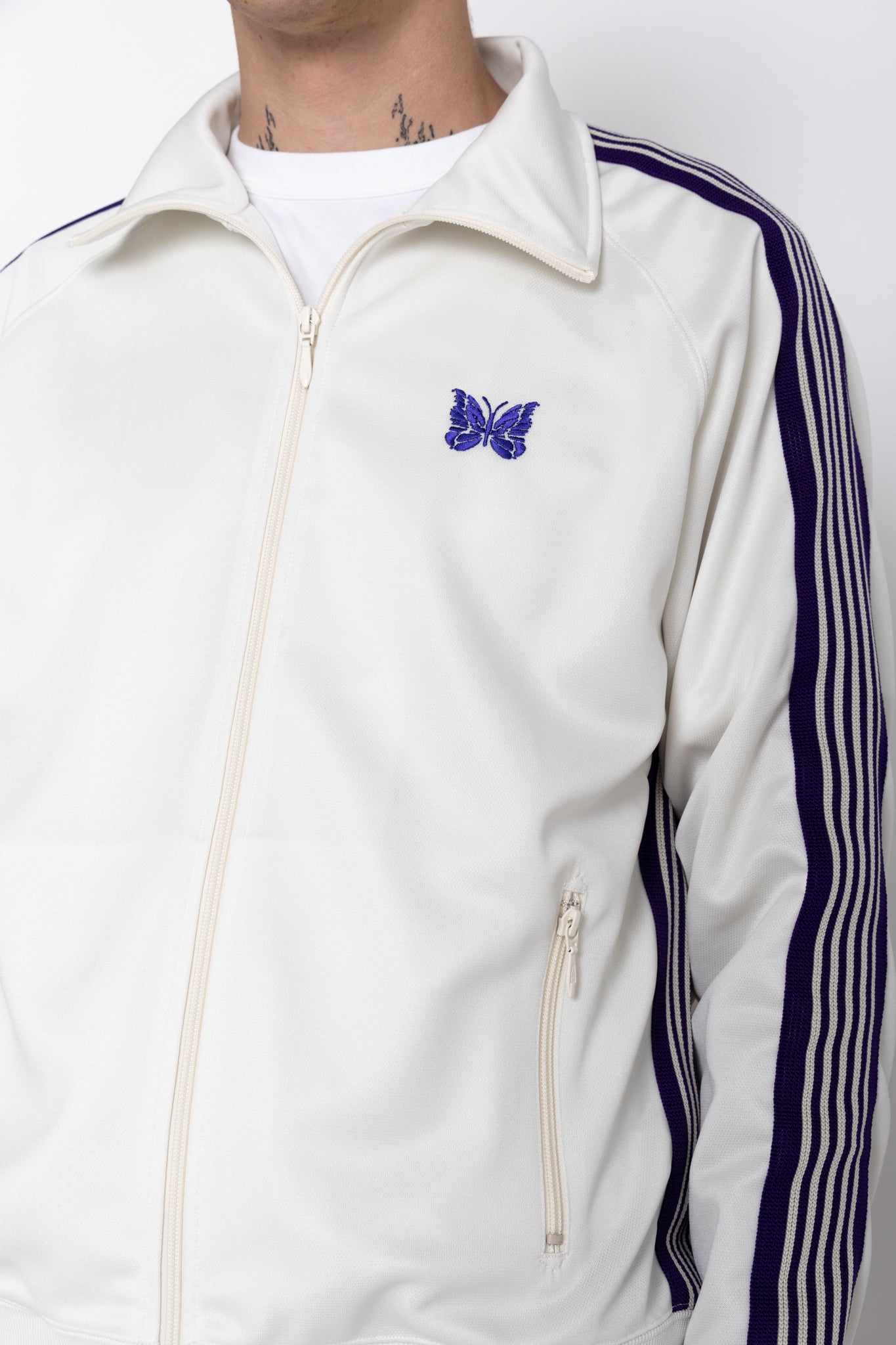 Track Jacket Poly Smooth - Ice White