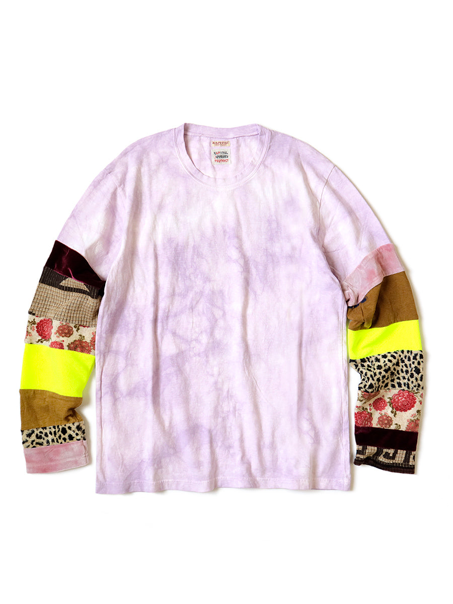 18.5/- Jersey DIP DYE HIPPIE T (TIBETAN NOMAD Patch) - Pink Purple