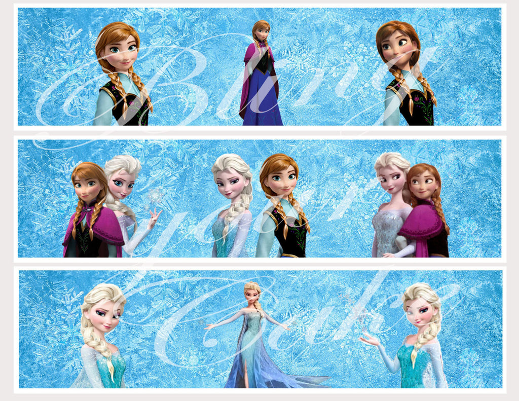 Disney Frozen Elsa And Anna Inspired Edible Icing Wraps Bling Your Cake 