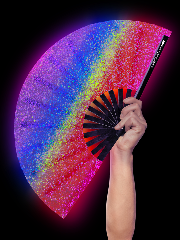 Download Rainbow Glitter Hand Fan Uv Wear It Apparel And Custom Hand Fans The Original Fan Company