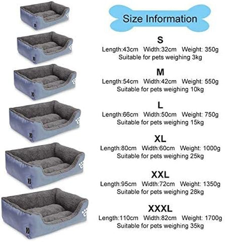 Warm Dog Snuggle Bed Sizes