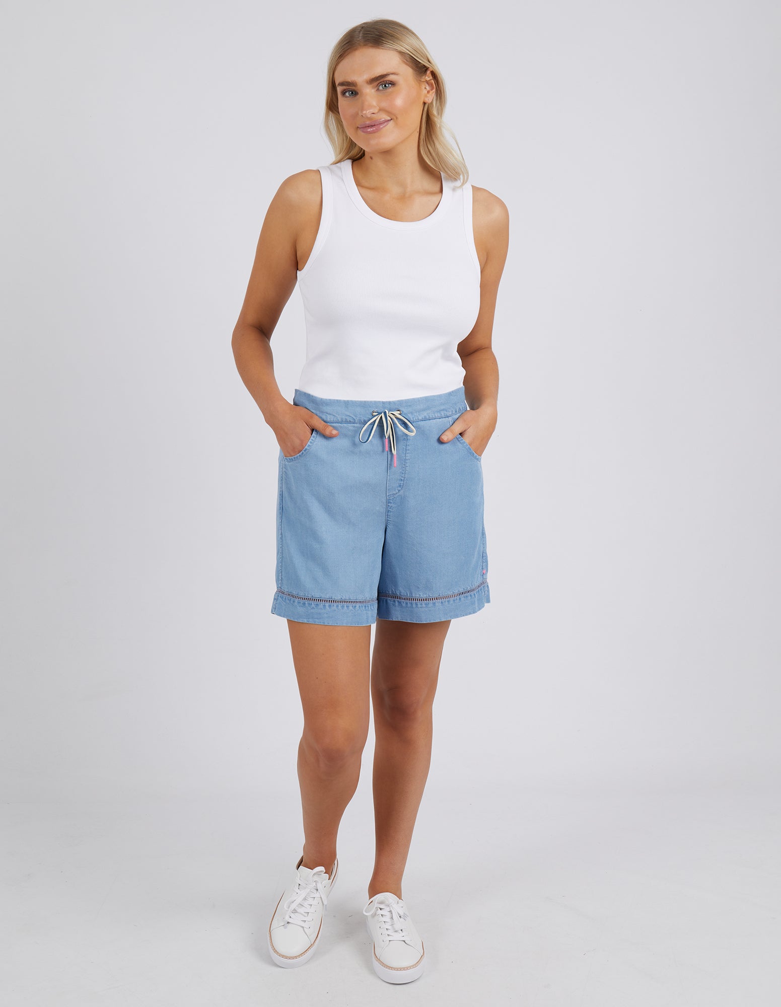 Astrid Chambray Short Blue