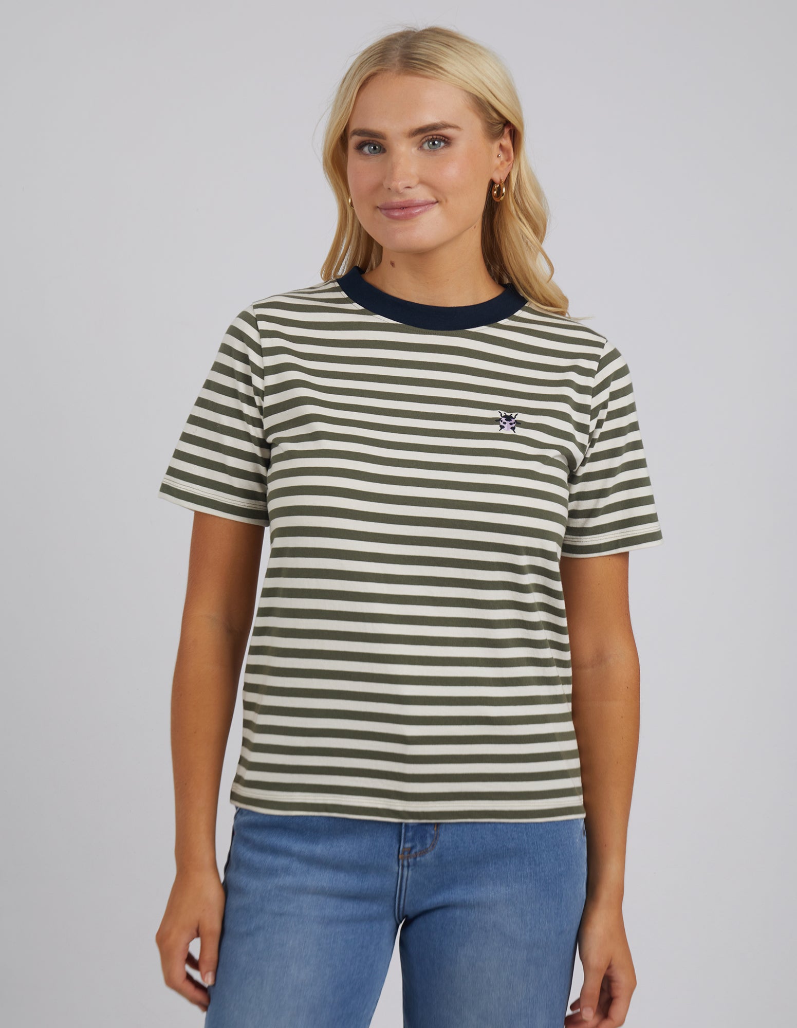 Astra Tee Clover & Pearl Stripe