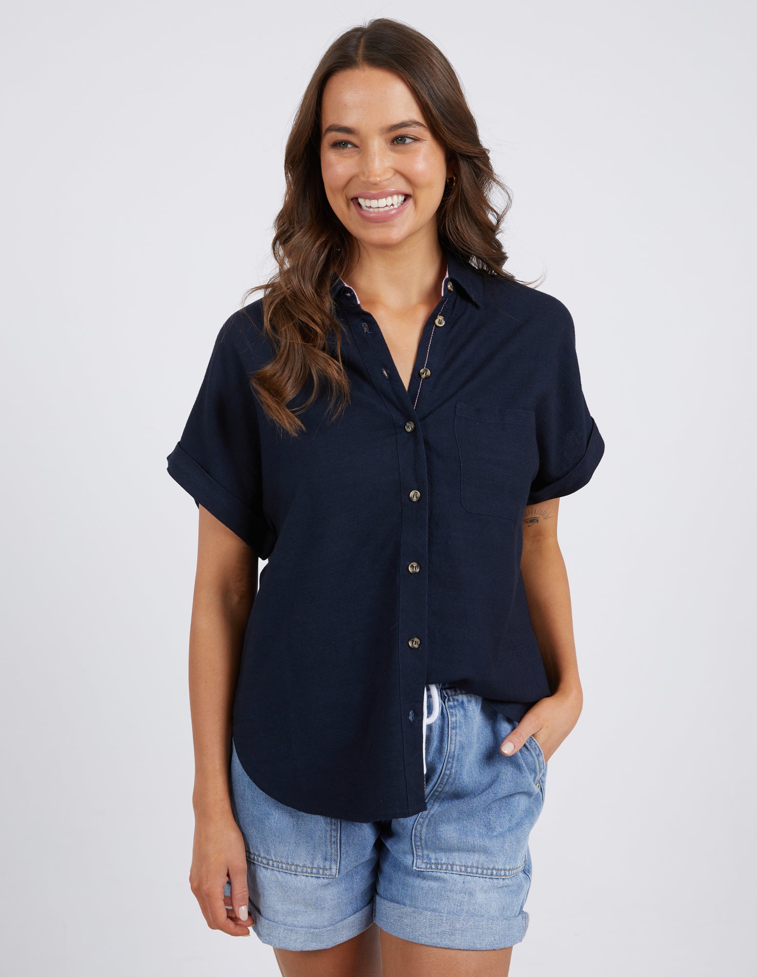 Clem Shirt Dark Sapphire