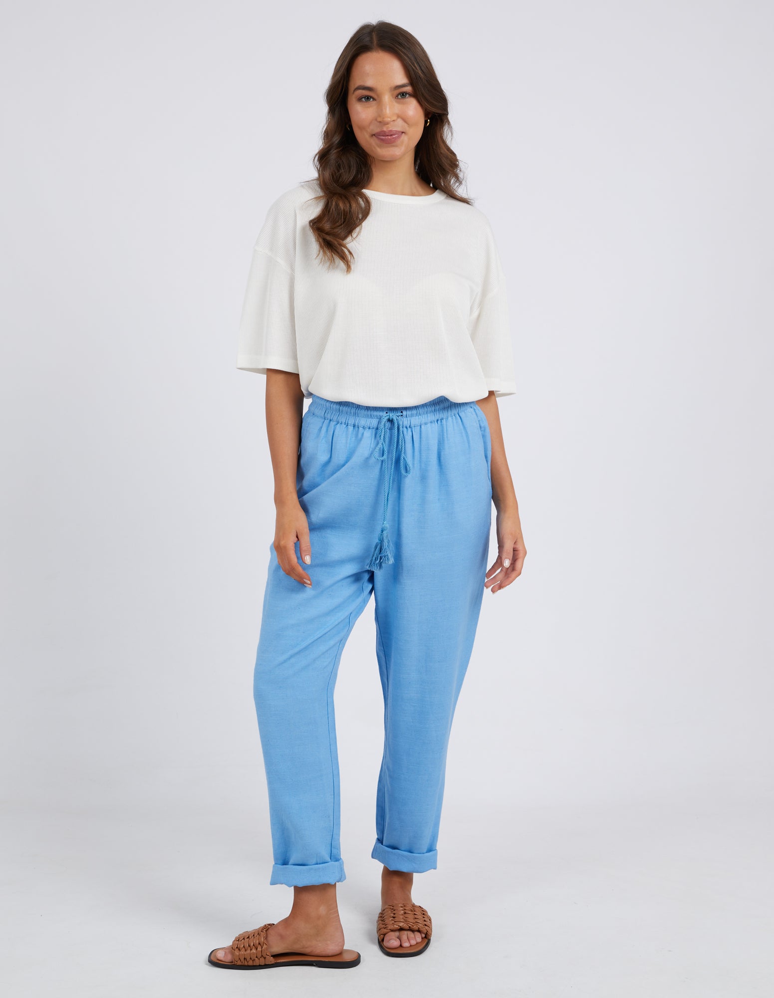 Clem Relaxed Pant Azure Blue