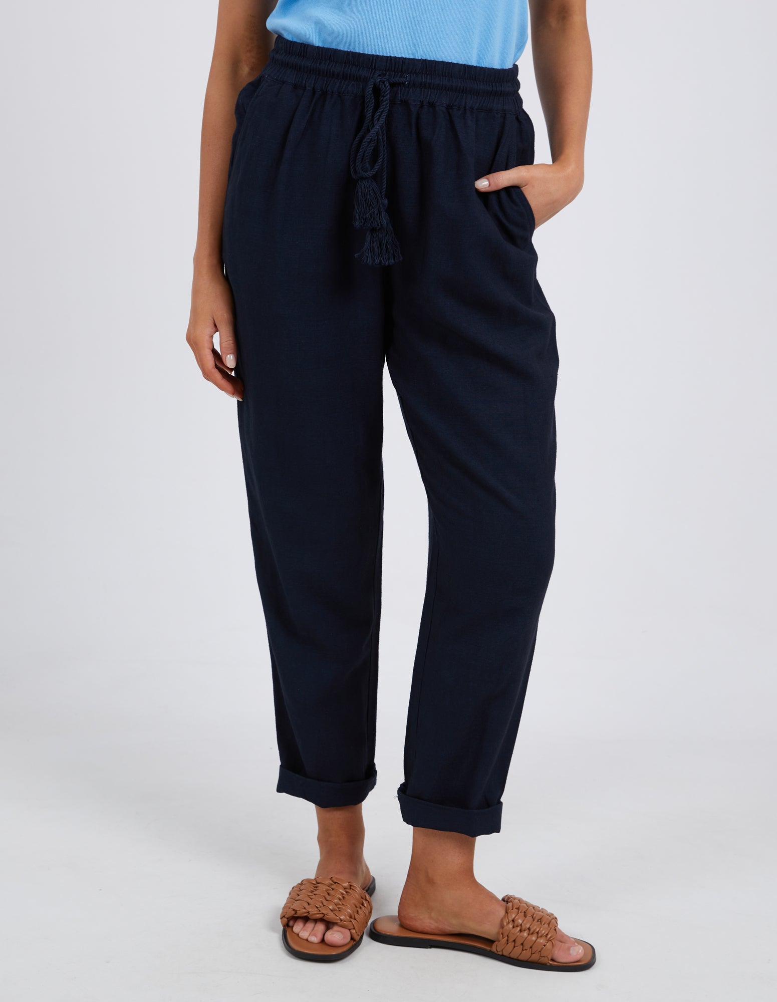 Clem Relaxed Pant Dark Sapphire