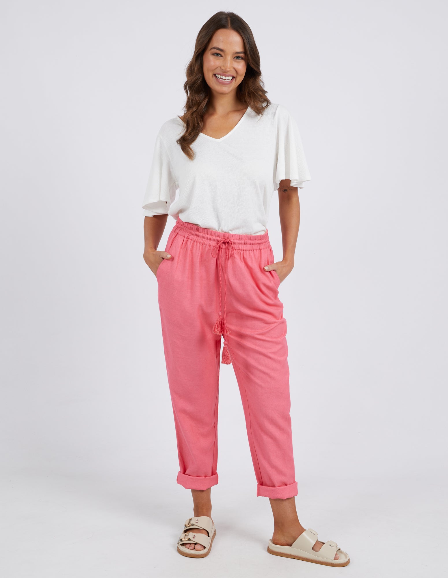 Clem Relaxed Pant Pink Lemonade