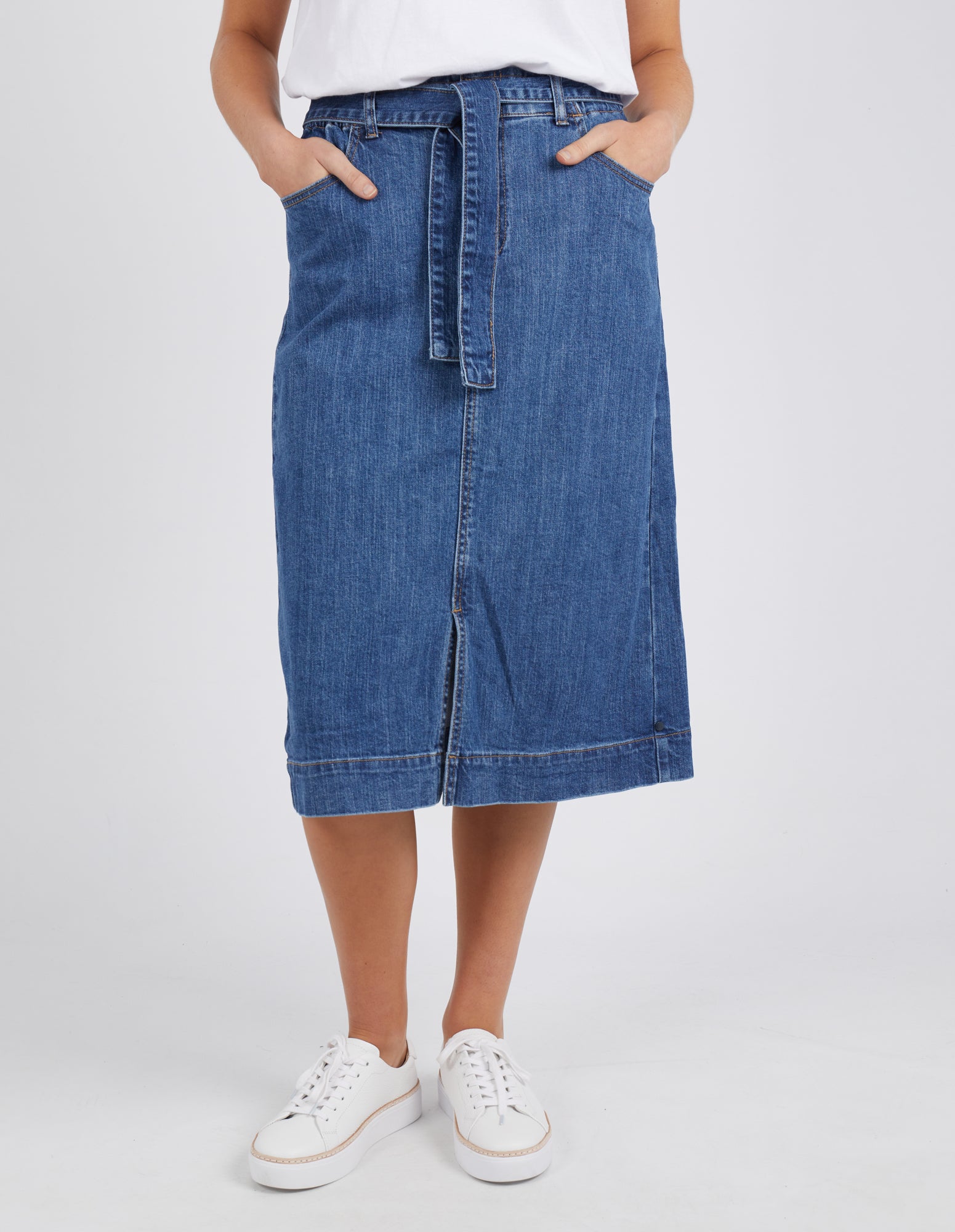 Emily Denim Skirt Mid Blue Wash