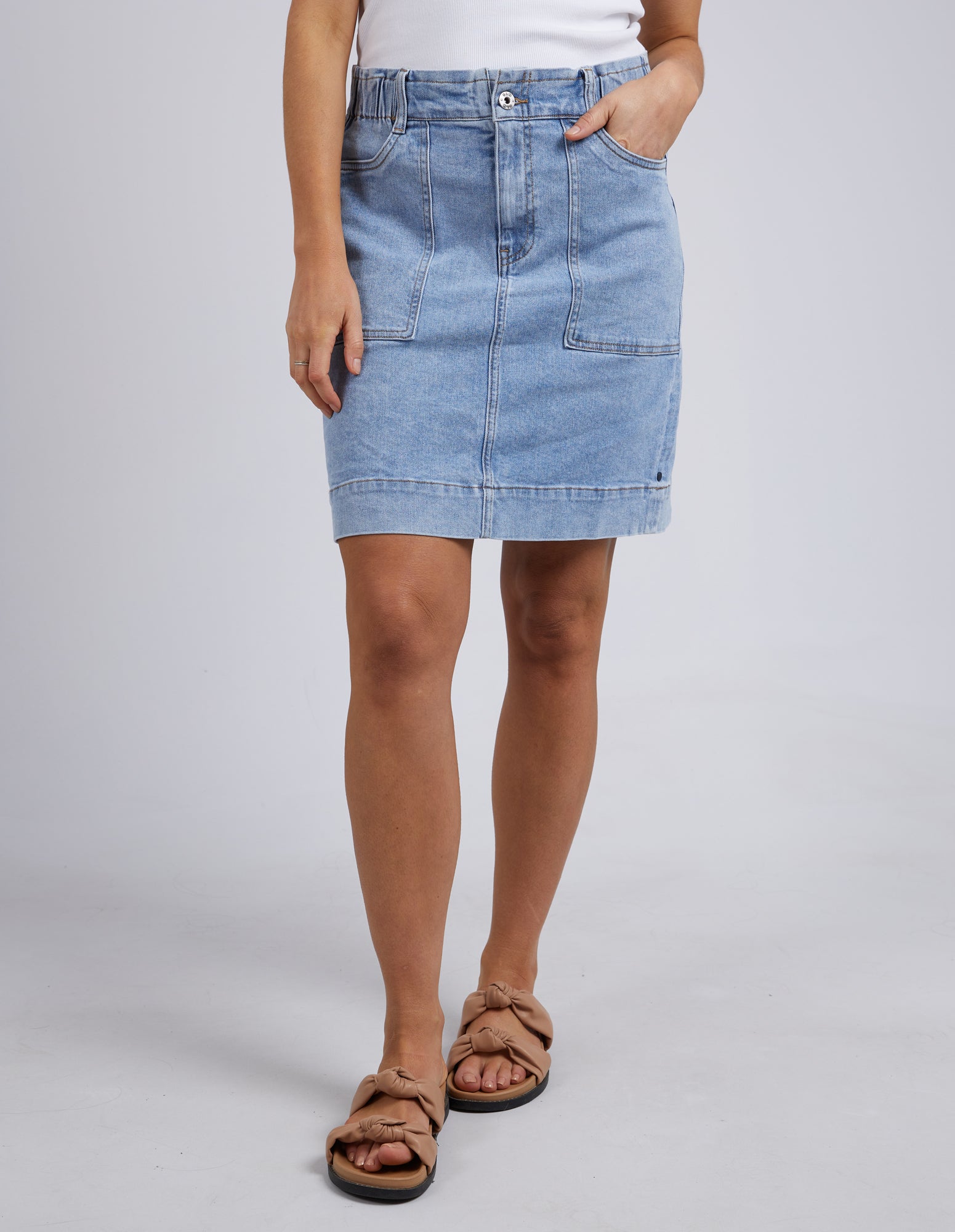 Atlas Denim Skirt Blue