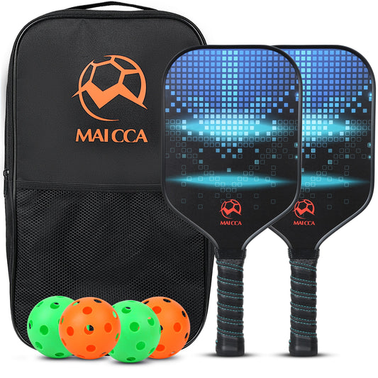 JOOLA Ben Johns Blue Lightning Pickleball Paddles & Balls Set