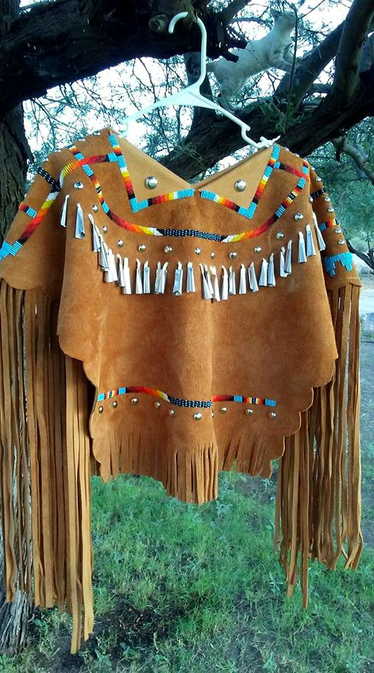 Apache buckskin top with beads and 'jingles'