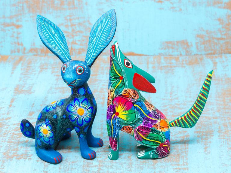 Colorful Oaxacan Carvings of various animals