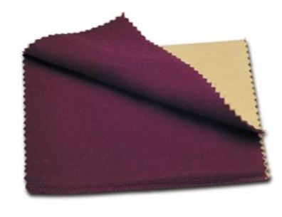 A jeweler's rouge, or polishing cloth.