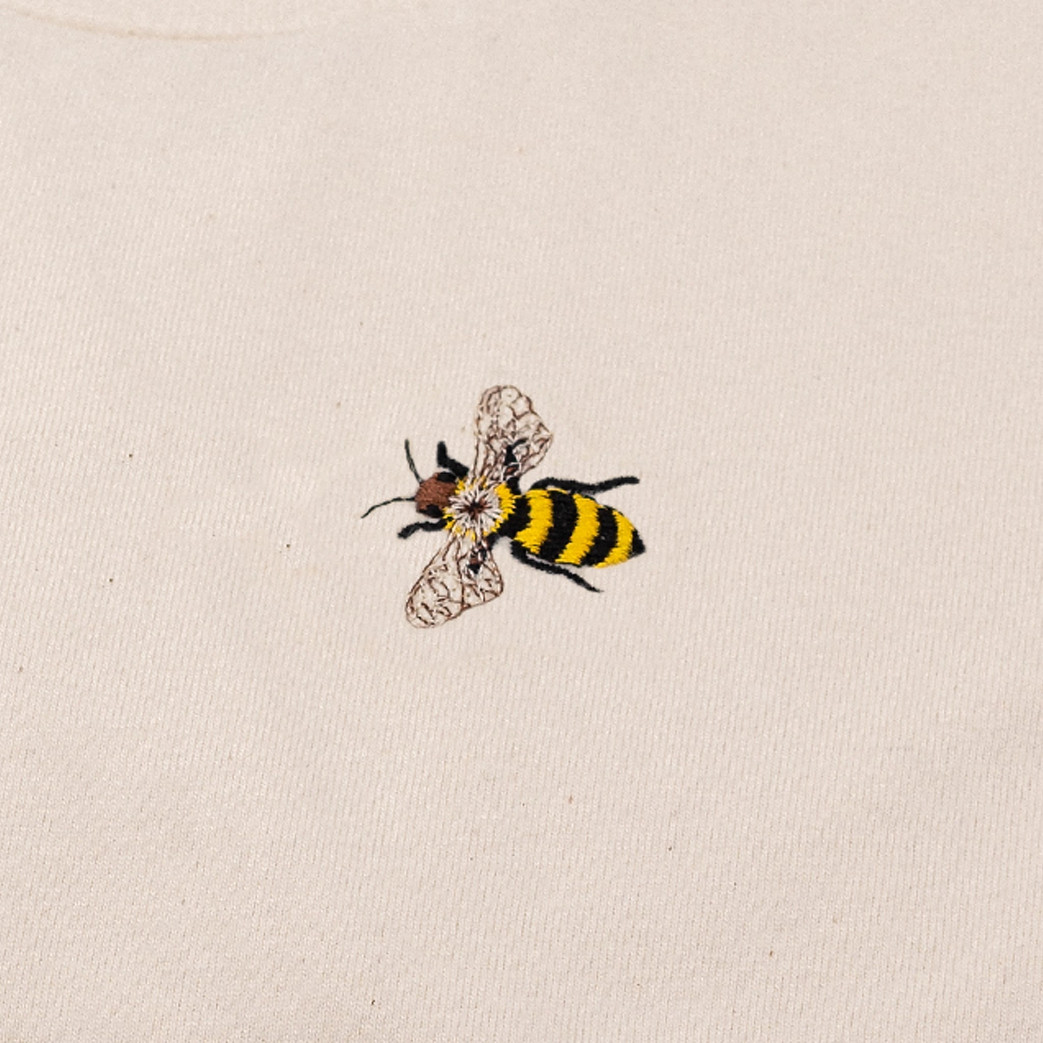 Detail View of Cute Bees Spring T-Shirt Embroidery