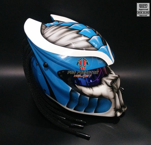 blue predator helmet