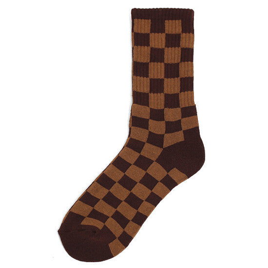 Motivation - Checkered Socks Brown – MTVTN.com