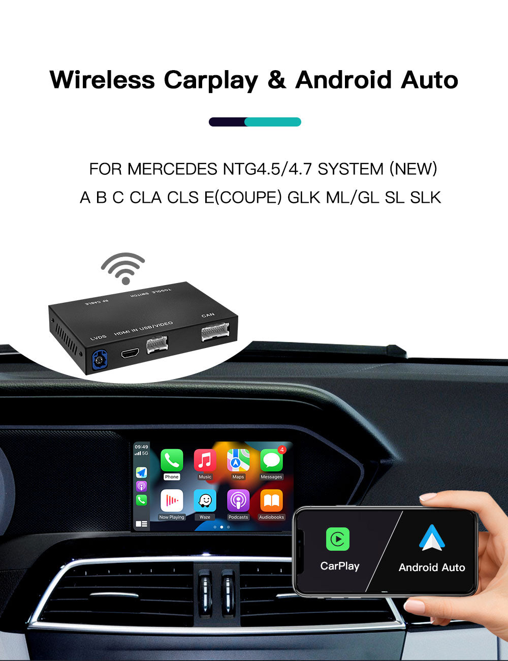 Wireless Carplay Android Auto for Mercedes Benz NTG4.5 – AUTOABC