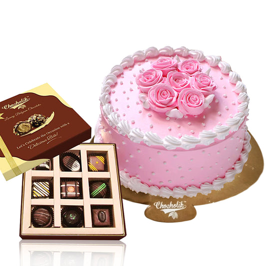 Chocolate Gems Delicious Cake - Luv Flower & Cake