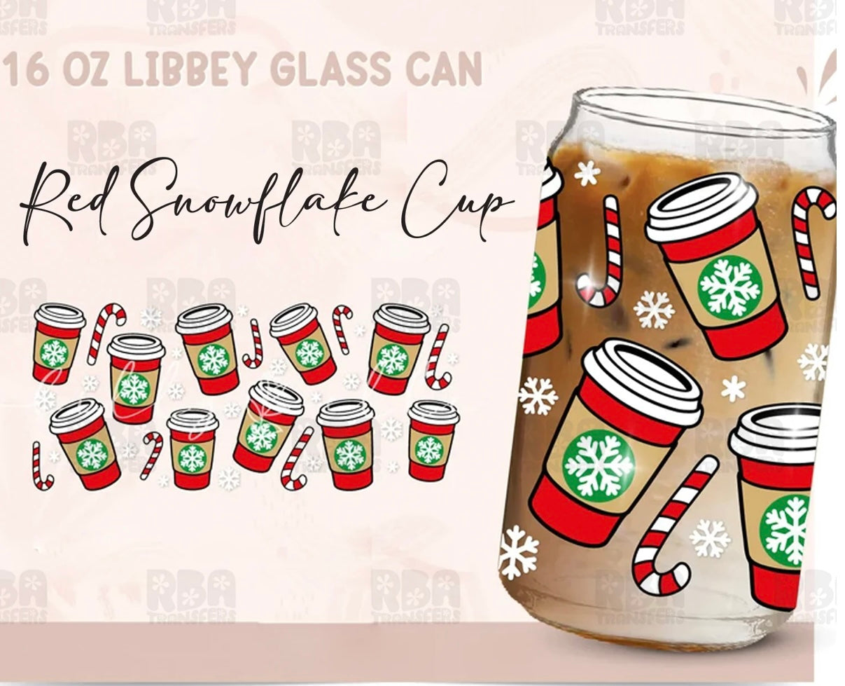 Red Snowflake Cup
