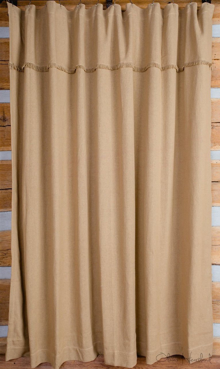 Deluxe Burlap Natural Tan Shower Curtain Olivias Heartland