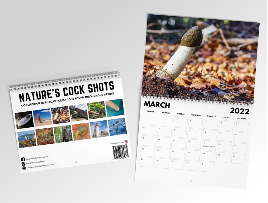 Nature's Cock Shots 2022 Calendar Dicks By Mail Anonymously mail a